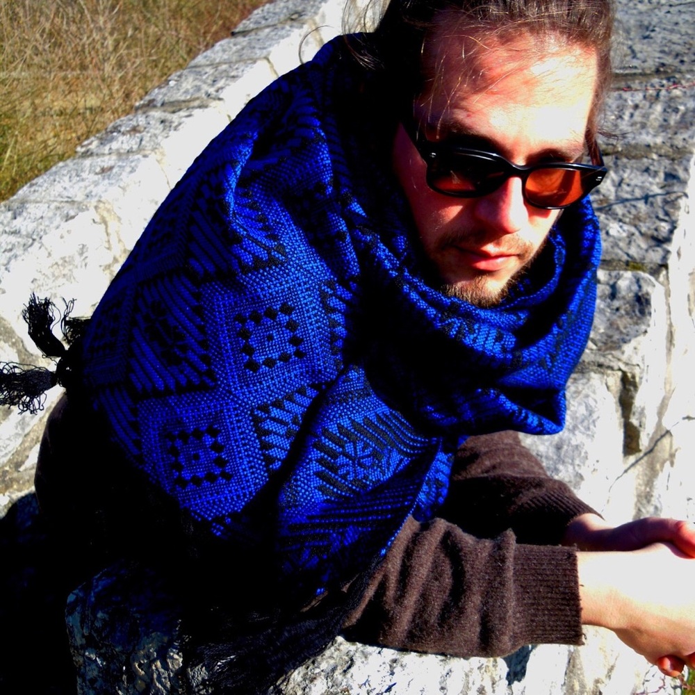 New Mexican Woven Shawl Tribal Ethnic Scarf - Picture 8 of 8